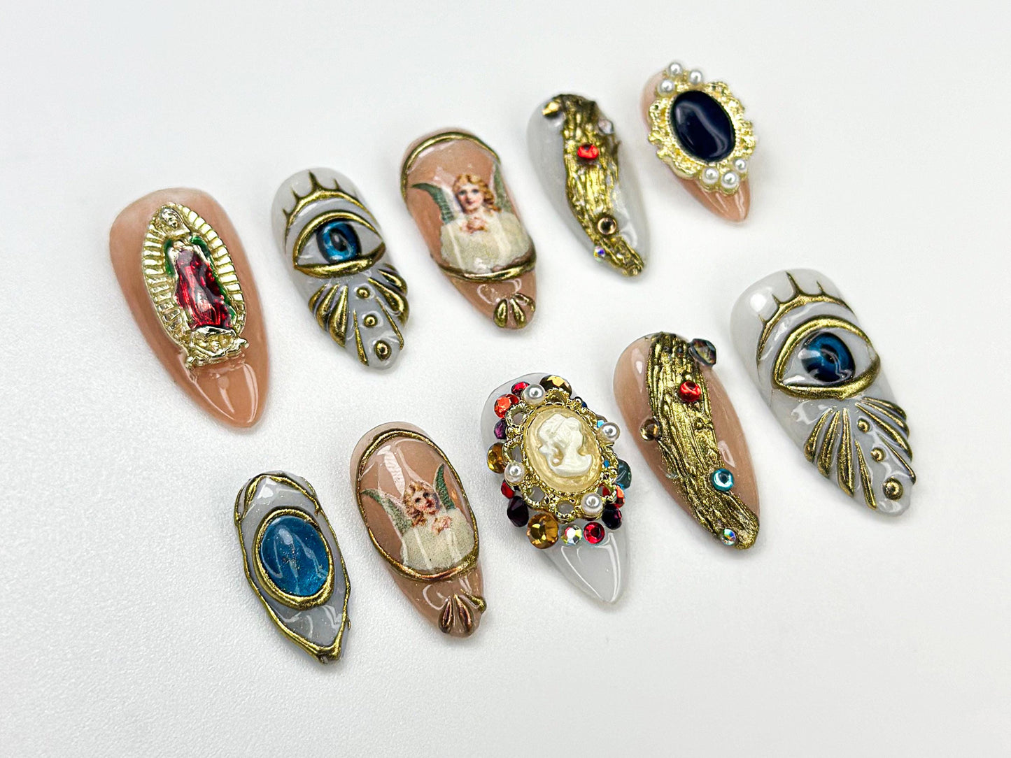 Mystic Relic Eye & Angel Press On Nail Set