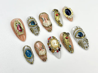 Mystic Relic Eye & Angel Press On Nail Set