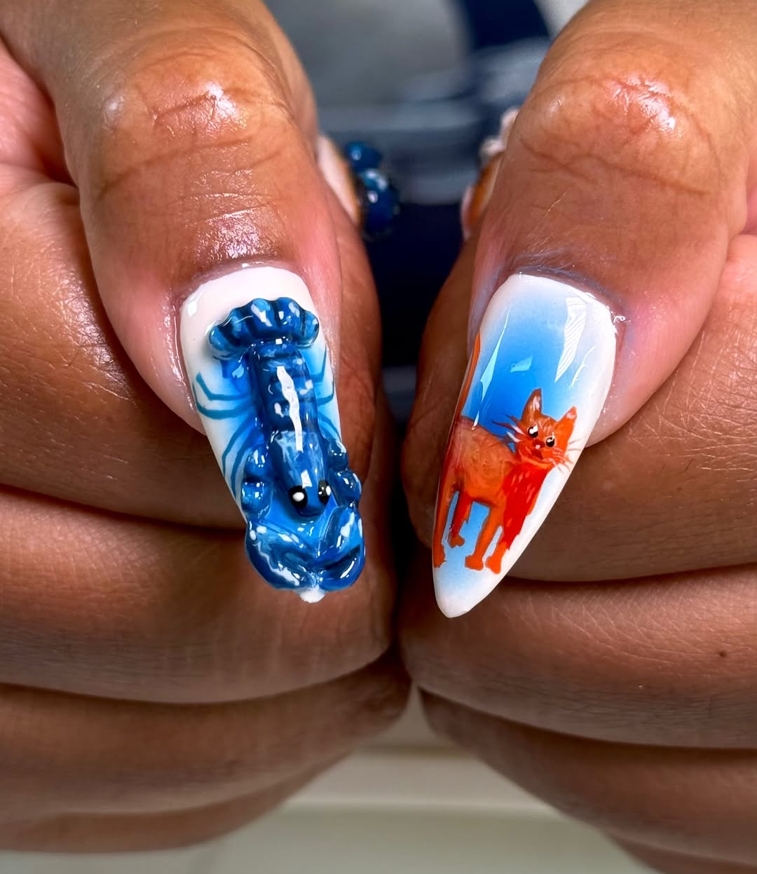 Golden Sunrise Press On Nails, Warm Orange Glow