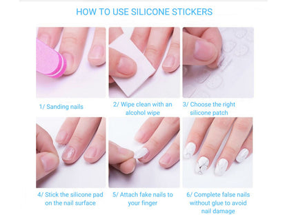 Clown Press-On Nails with Iridescent Pearls & Stars – Trendy Nail Art