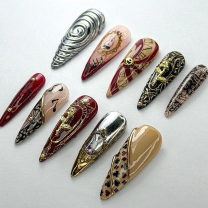 Gothic Alice in Wonderland Press-On Nails