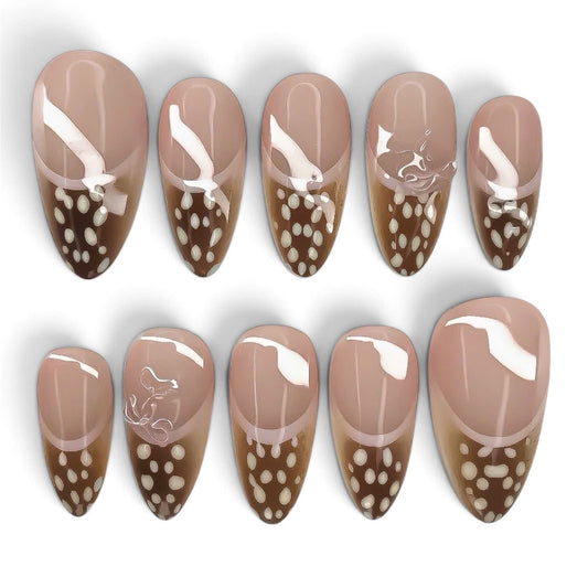 Brown Deer Handmade Press On Nail Set