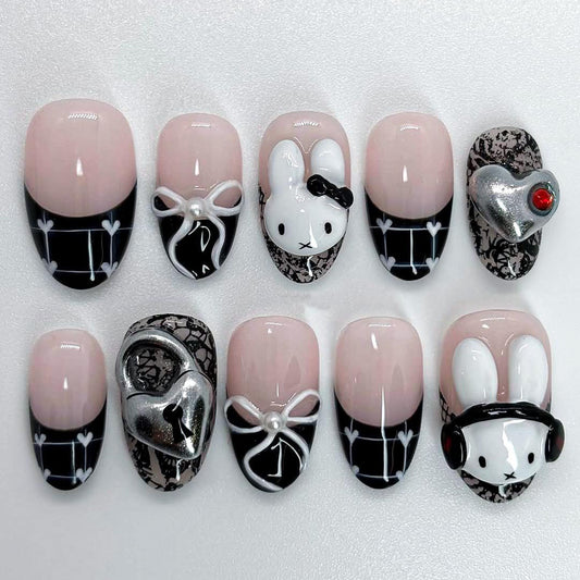 Chic Gothic Bunny Lock Press-On Nails