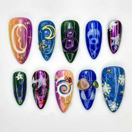 Chic Leopard Floral Press On Nails