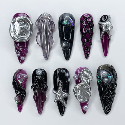 Custom Acubi Style Press On Nails