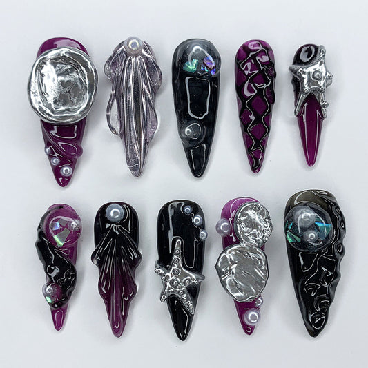 Custom Acubi Style Press On Nails