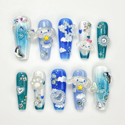 Glittering Holiday Sparkle Press On Nails