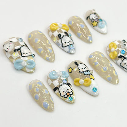 Kawaii Puppy Press On Nails