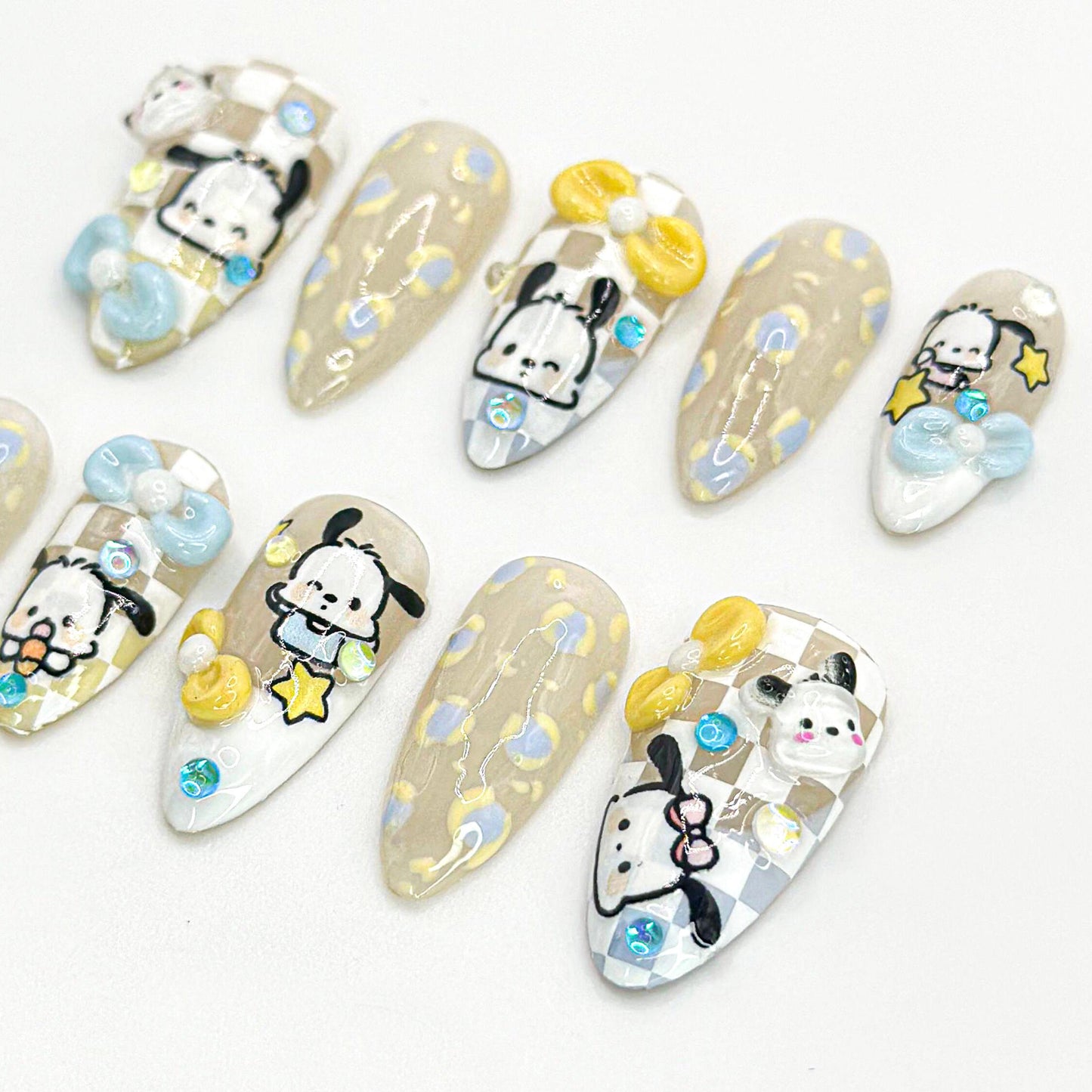 Kawaii Puppy Press On Nails