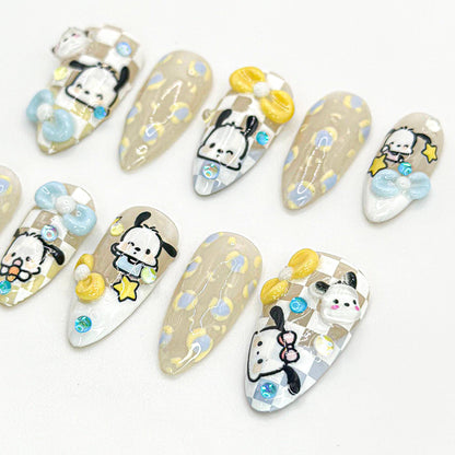Kawaii Puppy Press On Nails