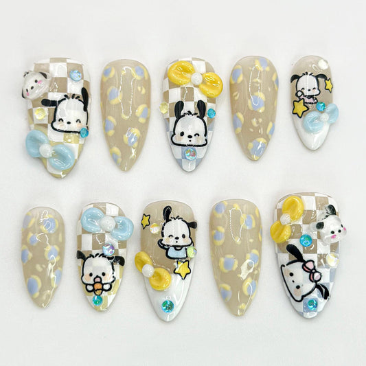Kawaii Puppy Press On Nails 