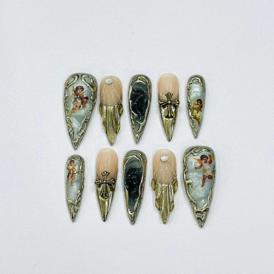 Luxe 3D Angel Cross Nail Art Set