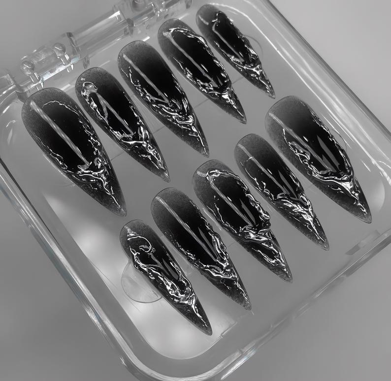 Luxury Chrome Press On Nails
