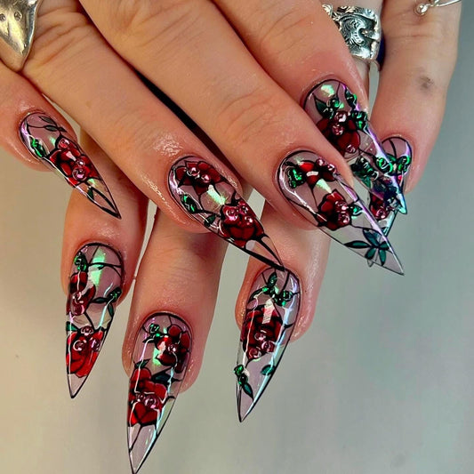 Mystic Lunar Eclipse Press On Nails, Celestial Inspired