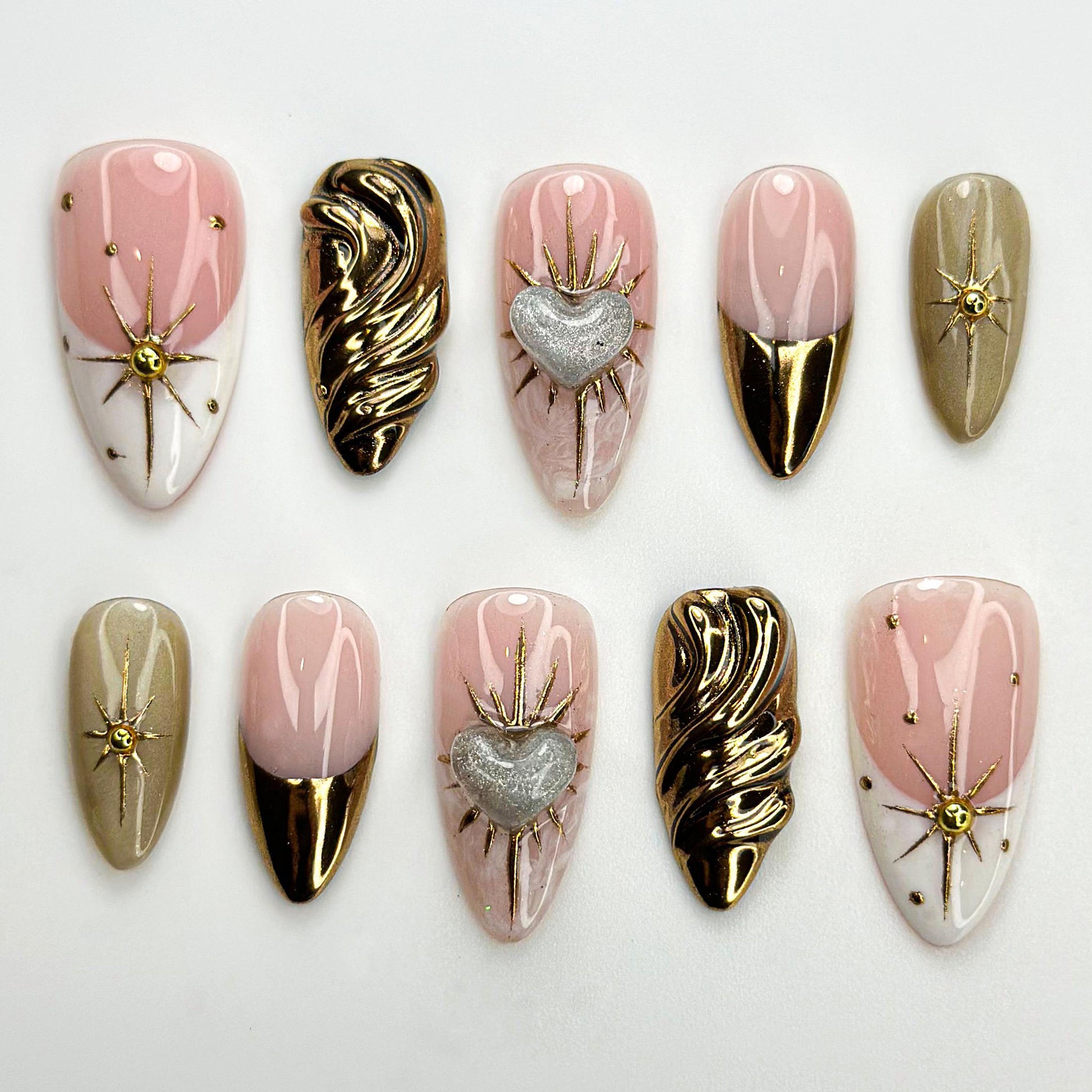 Mystic Zodiac Starburst Press On Nails Set