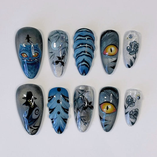 Mystical 3D Halloween Animal Press On Nails