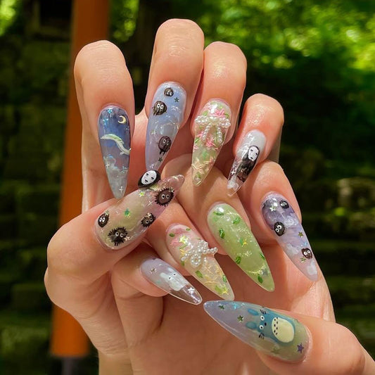 Studio Ghibli Press-On Nails with Magical Whimsy