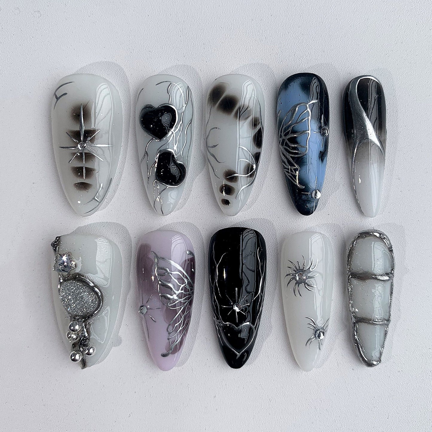 Stunning 3D Spider Web Nail Art Set