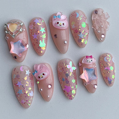 Stunning Kawaii 3D My Melody Nails