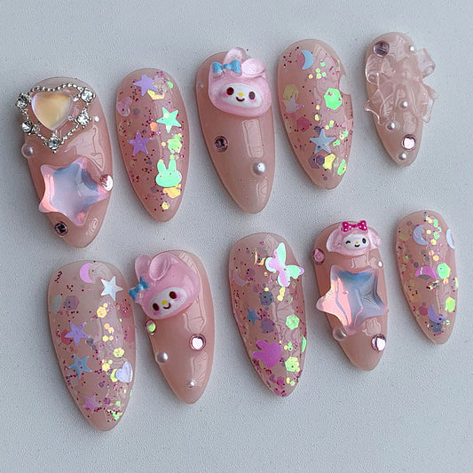 Stunning Kawaii 3D My Melody Nails