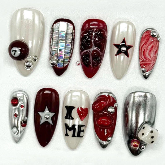 Vegas Glam Custom Press On Nails