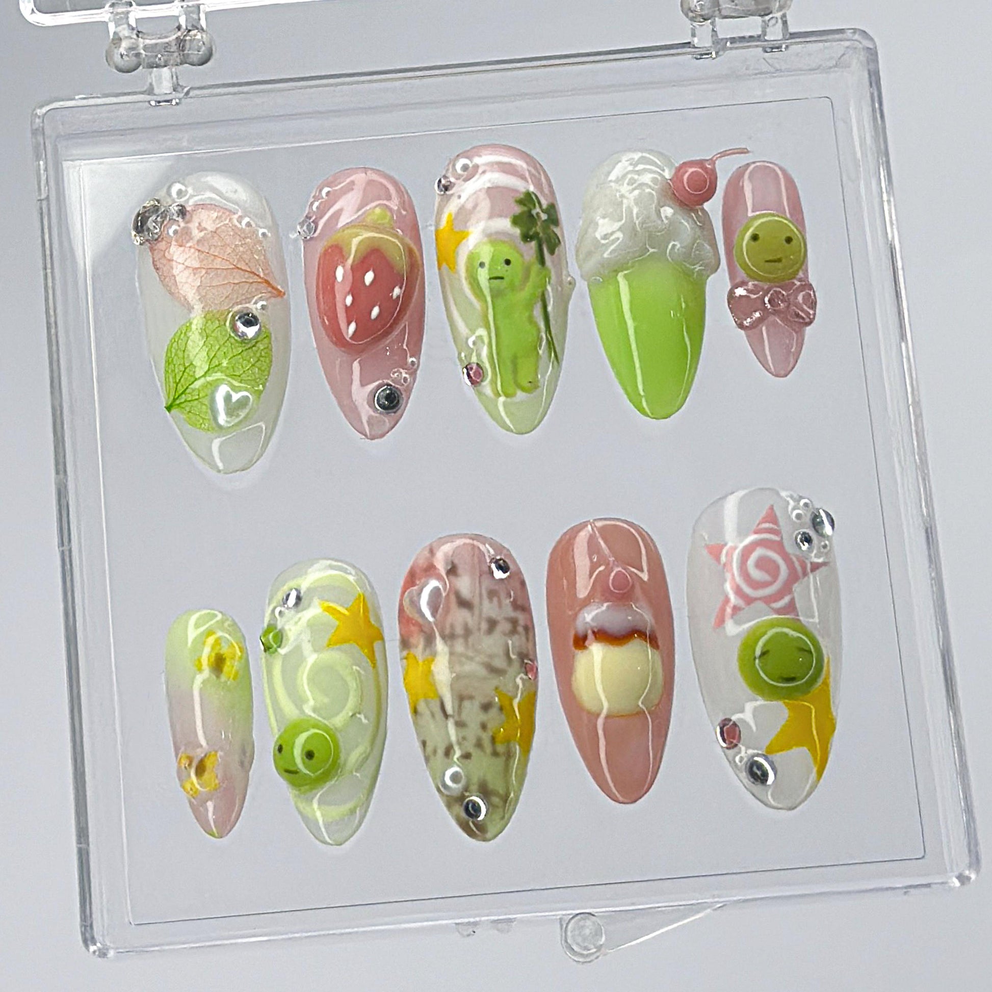 Whimsical Garden Press On Nails