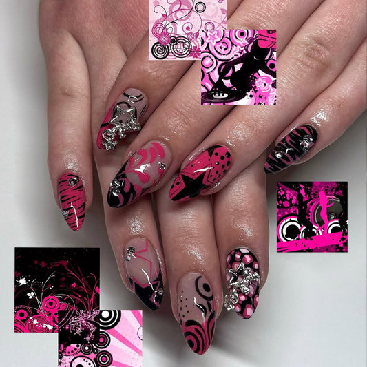 Y2K Vibe Press-On Nails with Retro Glam