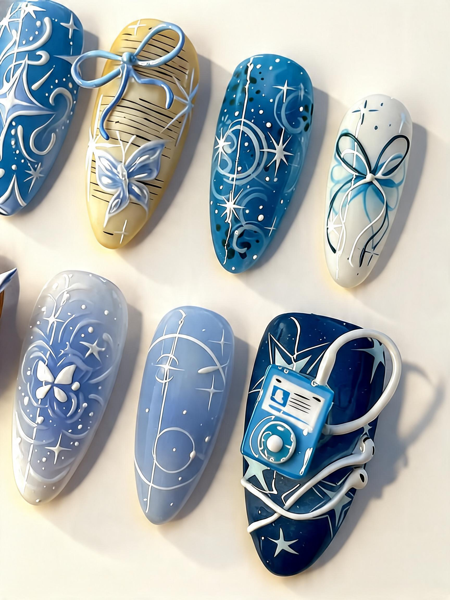Celestial Fairy Butterfly Press On Nails Set