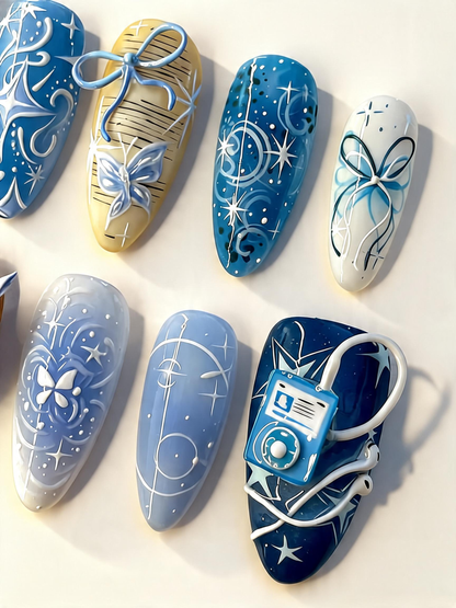 Celestial Fairy Butterfly Press On Nails Set