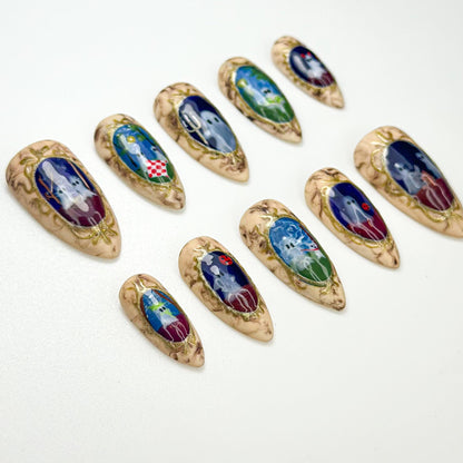 Haunted Portrait Gallery Press On Nails - Haunted Ghost Gothic Press On Nails